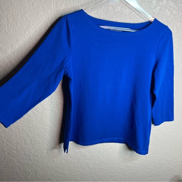 Talbots Royal Blue 3 Quarter inch top - Picture 6 of 7